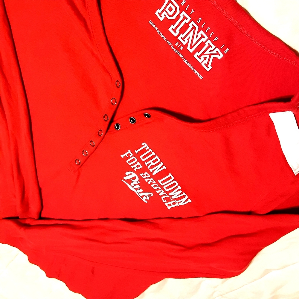 Pink by Victoria's Secret Lounge Top Size M EUC - Picture 12 of 13